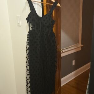 NEW!! Elegant Black Polka Dot Dress